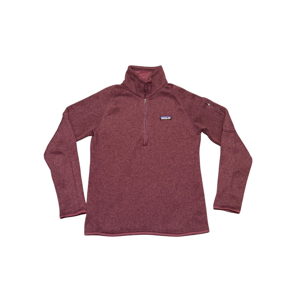 Patagonia Better Sweater 1/4 Zip Pullover Burgundy Fleece Womens 25618 FA19